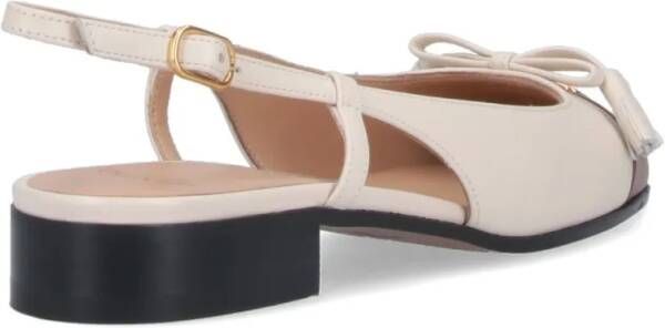 Valentino Garavani "Valet Du Roi" Slingback Ballerinas White in wit