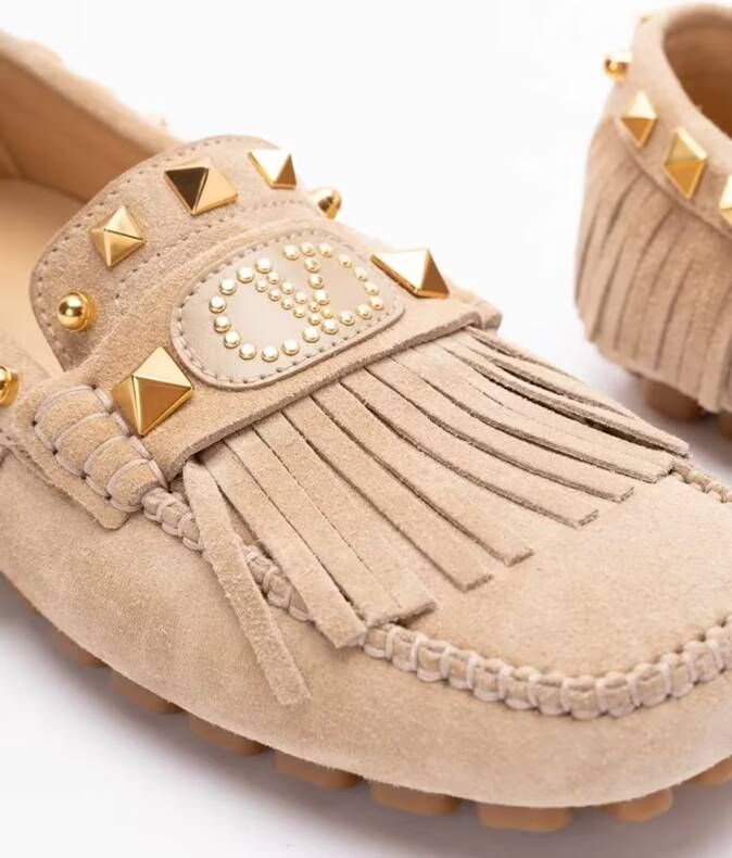 Valentino Garavani `Vg Plaster Caster` Loafers in beige