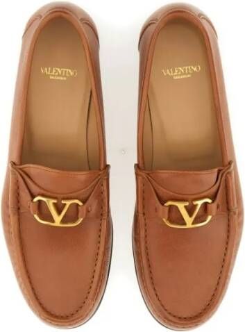 Valentino Garavani "Vlogo Signature" Moccasin in bruin