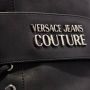 Versace Jeans Couture Zwarte platte schoenen met ritssluiting en klittenbandsluiting Black Dames - Thumbnail 9