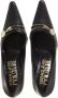 Versace Jeans Couture Zwarte halfhoge pumps met logo-plaque Black Dames - Thumbnail 9