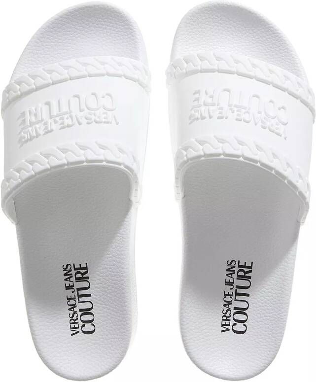 Versace Jeans Couture Slippers Fondo Shelly in wit