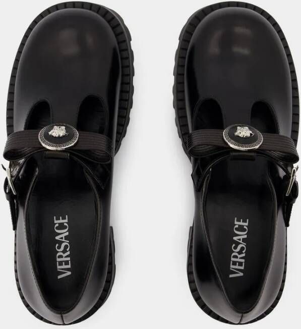 Versace Derbies Leather Black in zwart