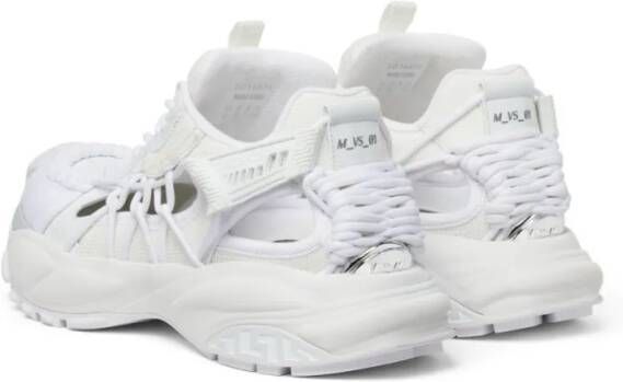 Versace Low-Top Sneakers White Panelled Sneakers With Cut-Out in wit