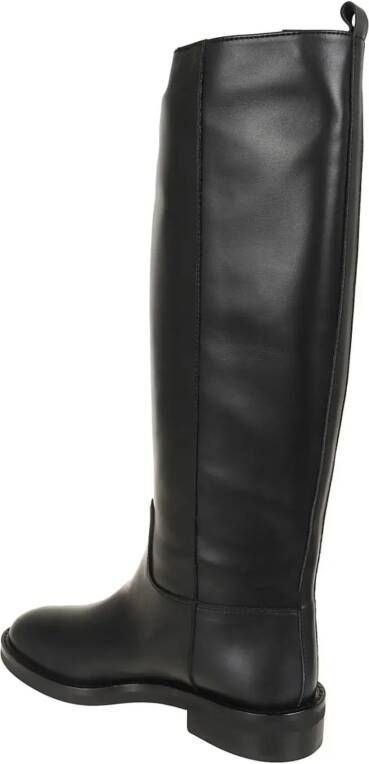 Via Roma 15 Boots Knee-High Boot With Metal Plaque in zwart