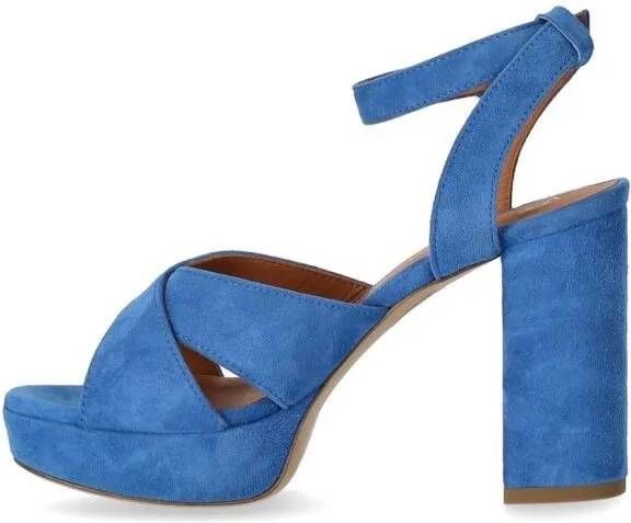 Via Roma 15 Sandalen Denim Blue Heeled Sandal in blauw