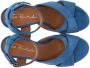 Via Roma 15 Denim Blauwe Sandaal met Hak en Kruisdetail Blue Dames - Thumbnail 8