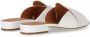 Via Roma 15 Witte Leren Kruis Slide Sandaal White Dames - Thumbnail 7