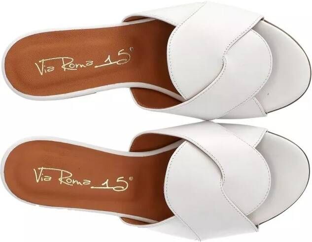 Via Roma 15 Sandalen White Slide in wit