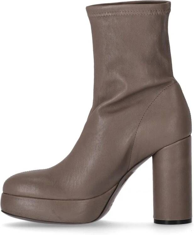 Vic Matié Enkellaarzen VIC MATIÉ PULP SCHLAMM SOCKE STIEFELETTE MIT ABSAT in bruin