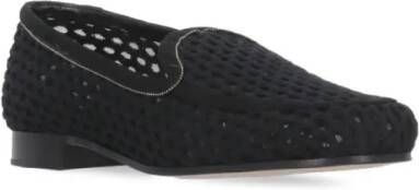 Fabiana Filippi Black Fabric And Leather Loafers in zwart