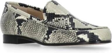 Fabiana Filippi Green Python Leather Loafers in groen
