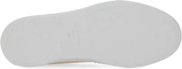 Fabiana Filippi Low-Top Sneakers Leather Sneakers With Classic Lace-Up Design in beige