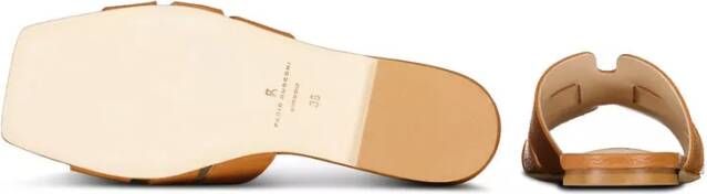 Fabio Rusconi Low-Top Sneakers Pantoletten Dollarino aus genarbtem Leder in bruin