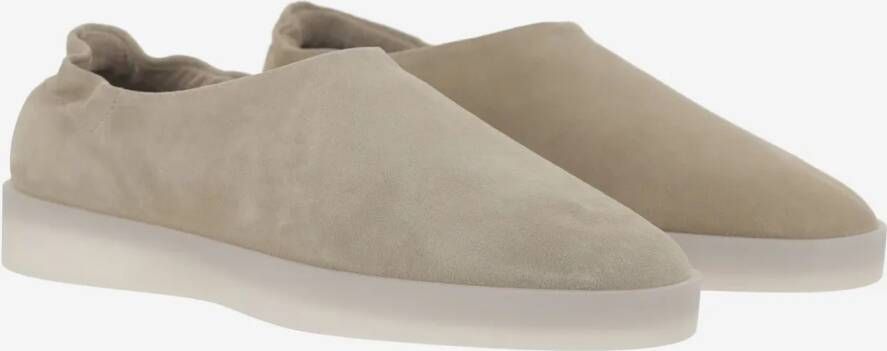 FEAR OF GOD Suede Mules With Round Toe And Aesthetic in beige