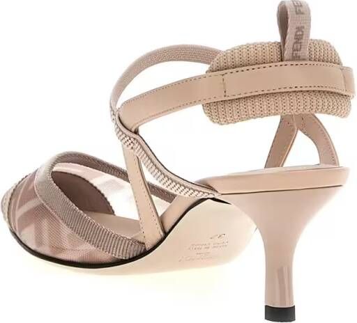 Fendi Hoge hakken 'Colibrì Lite' Slingback in beige