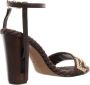 Fendi Hoge hakken Delfina Raffia Sandles in bruin - Thumbnail 1