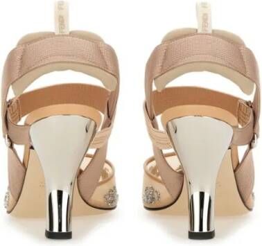 Fendi Hoge hakken "Hummingbird Lite" Slingback in beige