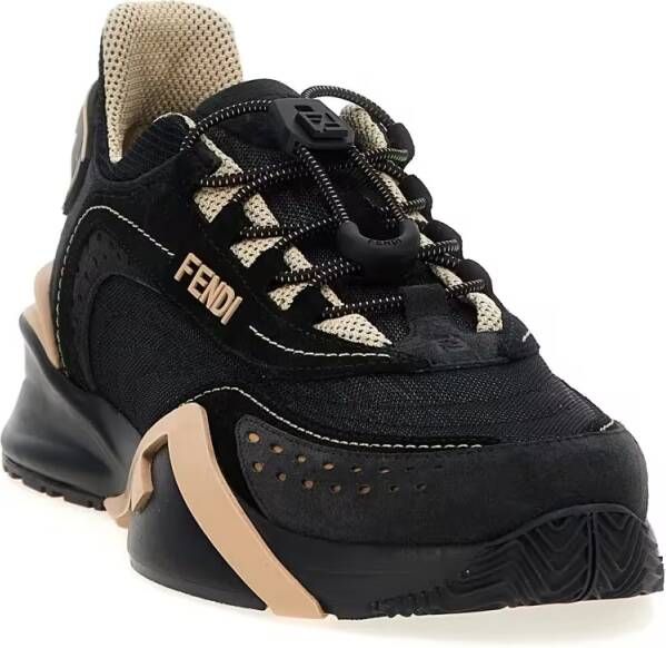 Fendi Low-Top Sneakers ' Flow' Sneakers in zwart