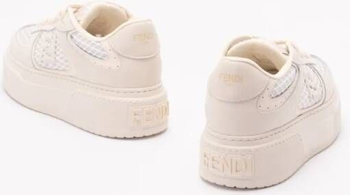 Fendi Low-Top Sneakers `Match Mix` Logo Sneakers in beige