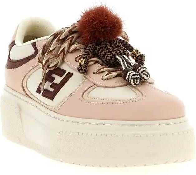 Fendi Low-Top Sneakers ' Match' Sneakers in roze