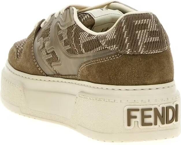 Fendi Low-Top Sneakers ' Match' Sneakers in bruin