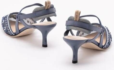 Fendi Sandalen `Colibrì Bandana` Embroidery Pumps in blauw