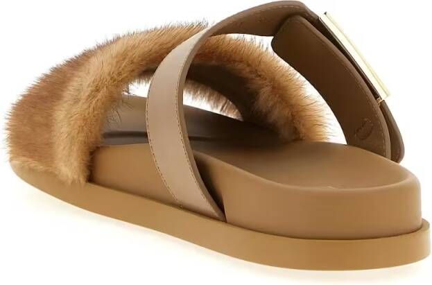 Fendi Sandalen ' Feel' Slides in bruin