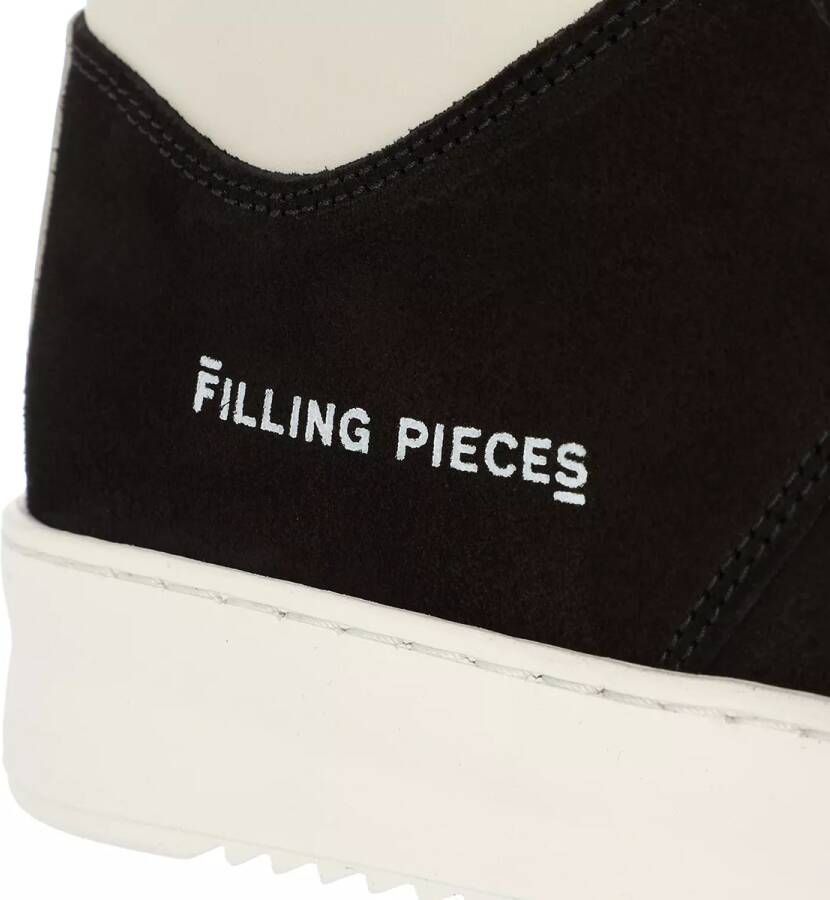 Filling Pieces Zwarte Suède Mid Court Schoenen Black Dames - Foto 3