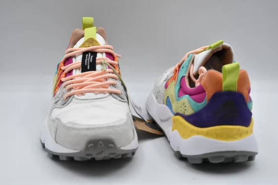 Flower Mountain Low-Top Sneakers Multicolor Suede Sneakers With Technical Fabric Ac in meerkleurig
