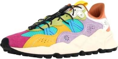 Flower Mountain Low-Top Sneakers Multicolored Suede And Technical Fabric Sneakers in meerkleurig