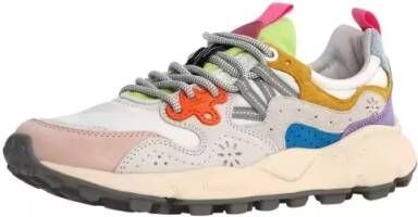 Flower Mountain Low-Top Sneakers Multicolored Suede And Technical Fabric Sneakers in meerkleurig