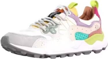 Flower Mountain Low-Top Sneakers Multicolored Suede And Technical Fabric Sneakers in meerkleurig