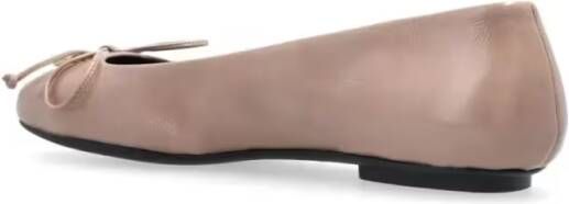 Furla Beige Leather Ballerina Flats in bruin