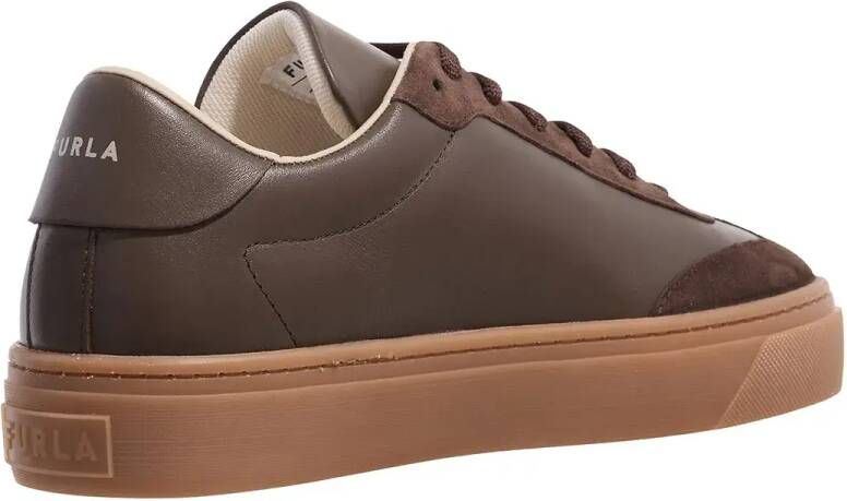 Furla Low-Top Sneakers Vitello Soft+Crosta Sporty in bruin