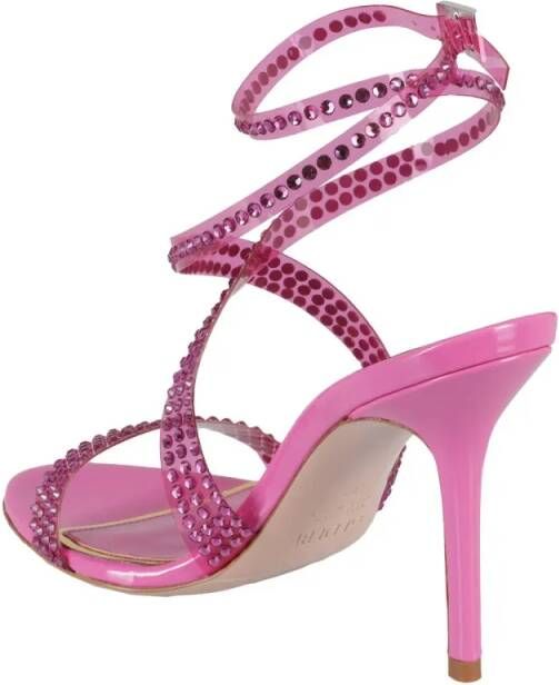 Gedebe Sandalen High-Heeled Fuchsia Sandals With Intertwined Strap in roze