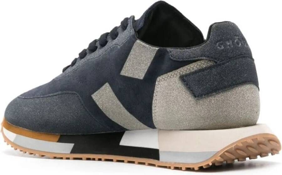 GHŌUD Low-Top Sneakers blauw glinsters in beige