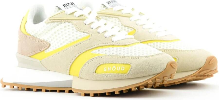 GHŌUD Low-Top Sneakers Rush Mesh Cream Yellow in meerkleurig