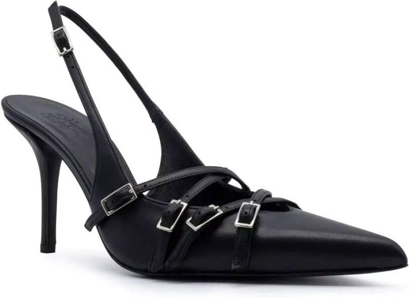 Gia Borghini Hoge hakken GIABORGHINI Schwarze Pumps mit Schnallendetails in zwart