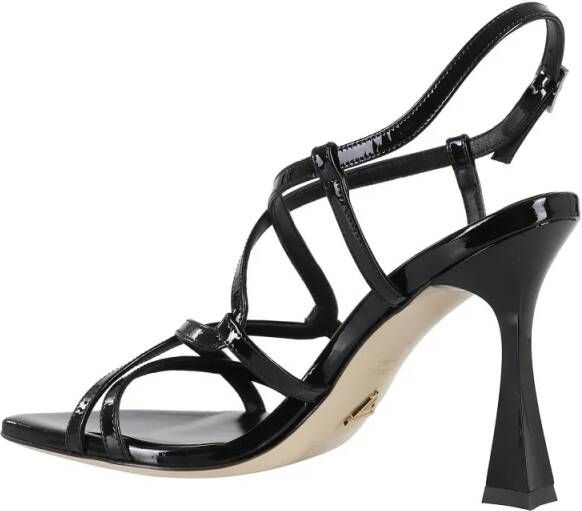 Giampaolo Viozzi Sandalen Mini Viper Sandals With Sculptural Heel in zwart