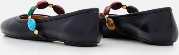 Gianvito Rossi Ballerinas With Stones in zwart
