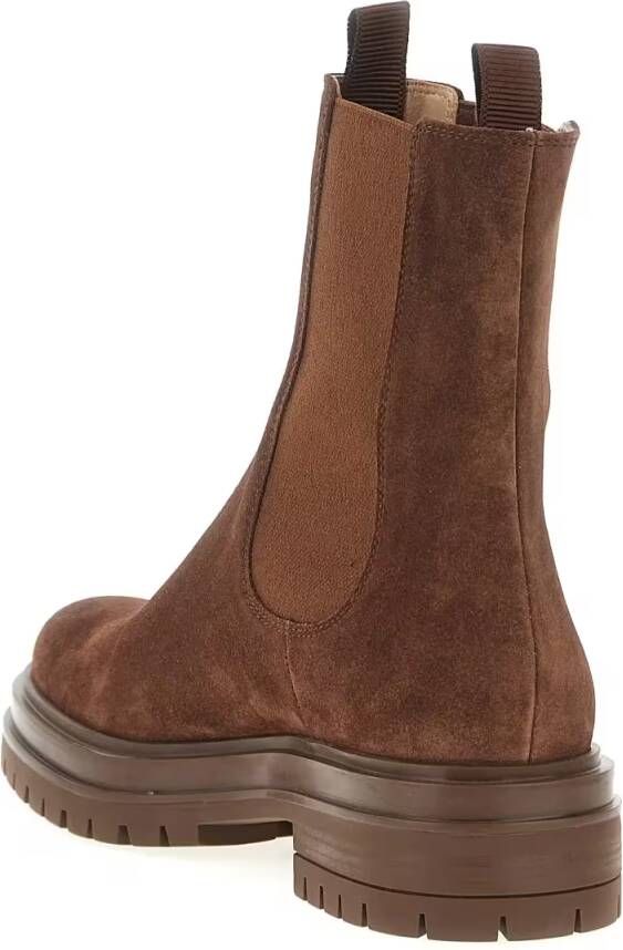 Gianvito Rossi Boots 'Chester' Ankle Boots in bruin