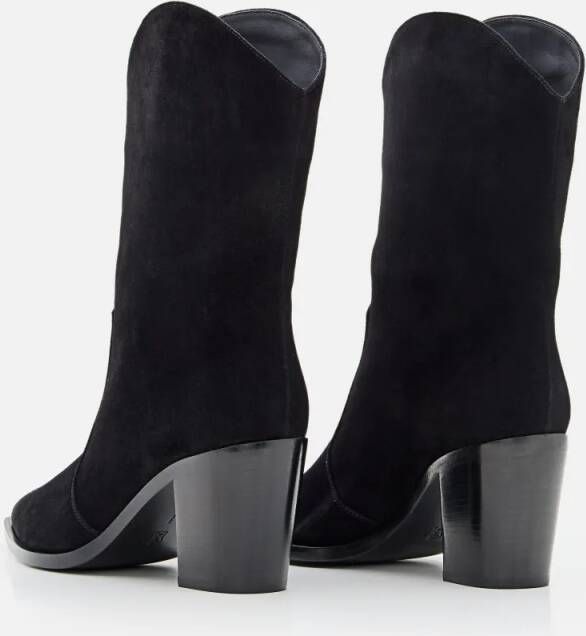 Gianvito Rossi Boots Denver Suede Texan Boots in zwart