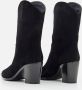Gianvito Rossi Boots Denver Suede Texan Boots in zwart - Thumbnail 1