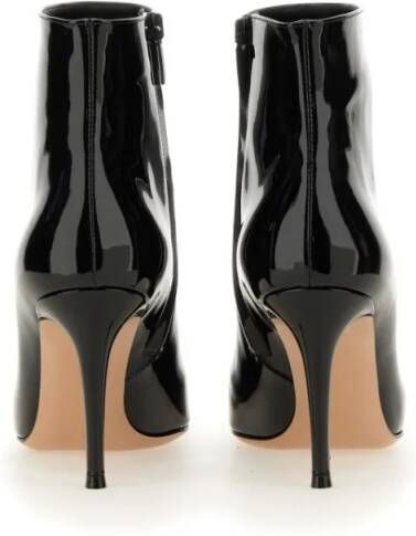Gianvito Rossi Boots Glossy Patent Leather Ankle Boots in zwart