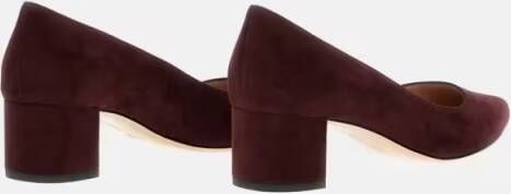 Gianvito Rossi Hoge hakken Brown Suede Pumps With Block Heel in zwart