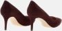 Gianvito Rossi Hoge hakken Burgundy Suede Pumps With 70 Mm Hee in zwart - Thumbnail 1