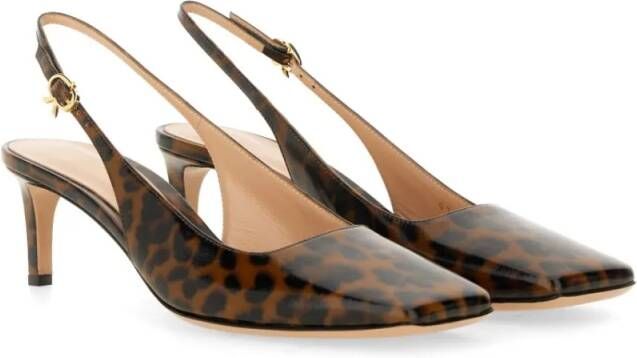 Gianvito Rossi Hoge hakken "Christina" Slingback in bruin