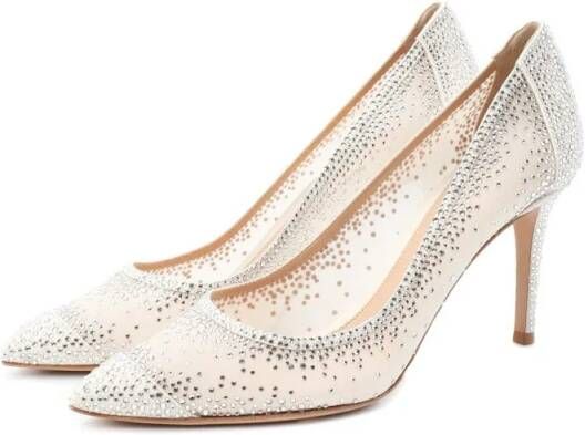 Gianvito Rossi Hoge hakken Rania 85 in beige