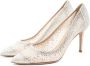 Gianvito Rossi Hoge hakken Rania 85 in beige - Thumbnail 1